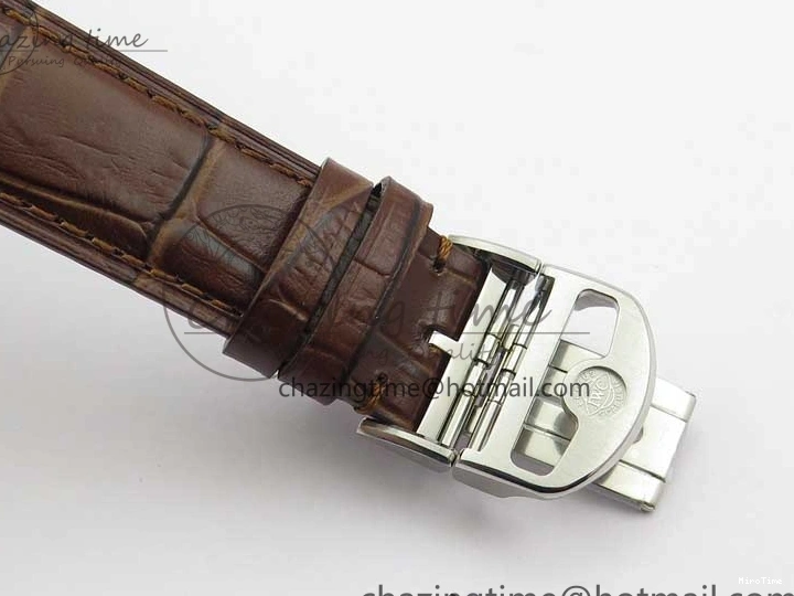 MIROTIME 0201 Original Portuguese IW358304 ZF 1:1 Best Edition SS White Dial RG Markers on Leather Strap A 7077